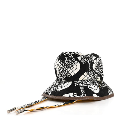 Gucci X THE NORTH FACE Nylon Reversible Self-Tie Bucket Hat M Black Yellow 1 of 16