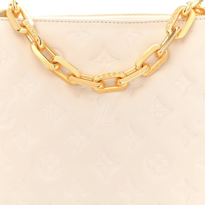 Louis Vuitton Lambskin Embossed Monogram Coussin PM Cream 9 of 13