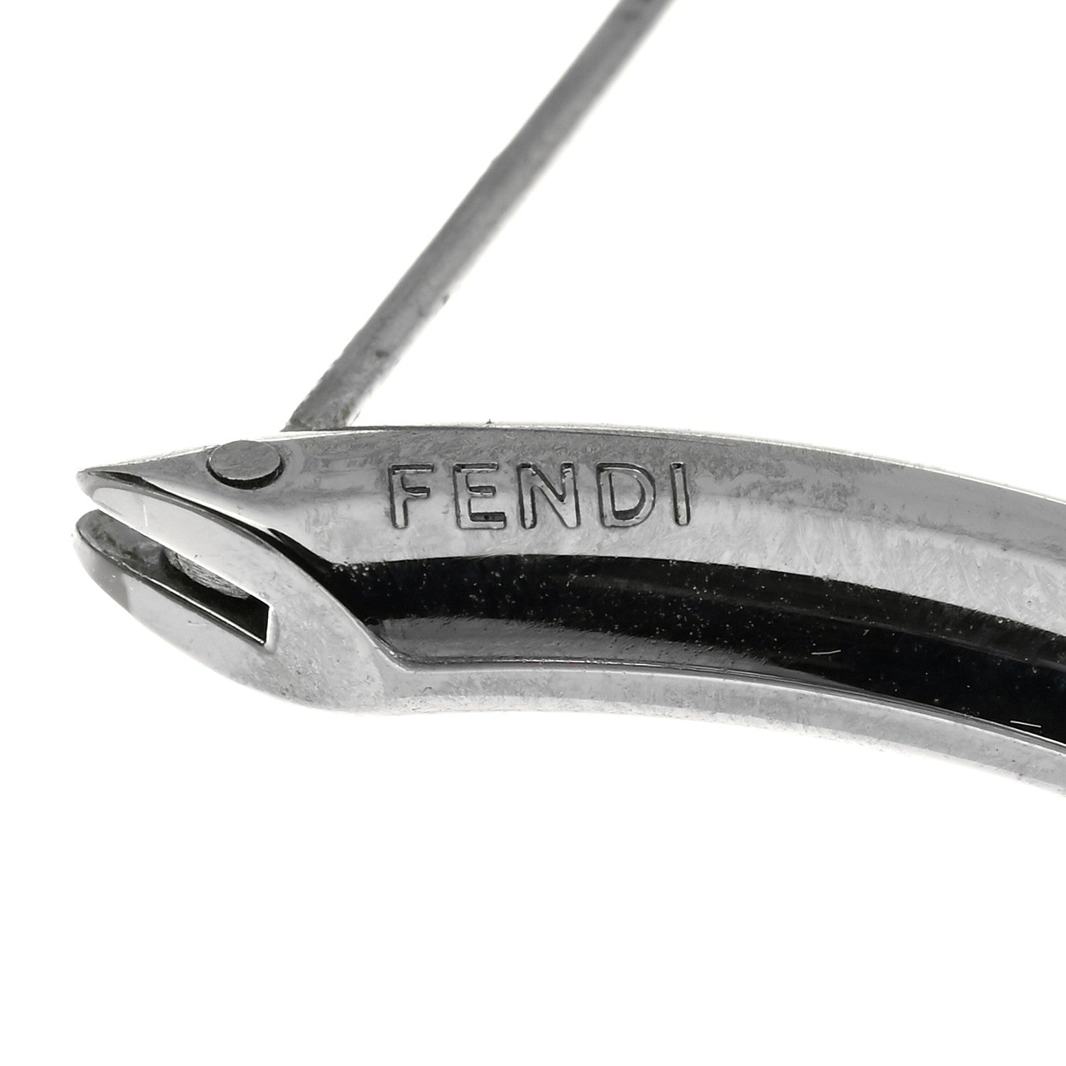 Fendi Metal FF Hoop Earrings Gold Silver 4 of 6