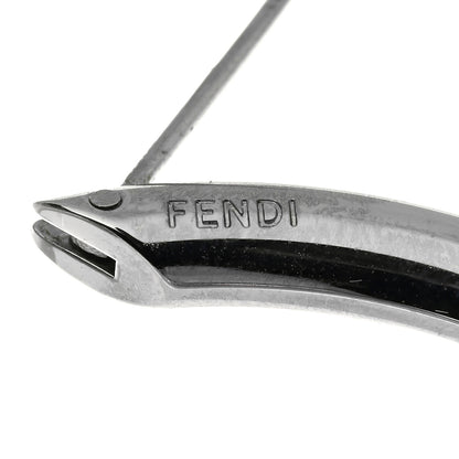 Fendi Metal FF Hoop Earrings Gold Silver 4 of 6