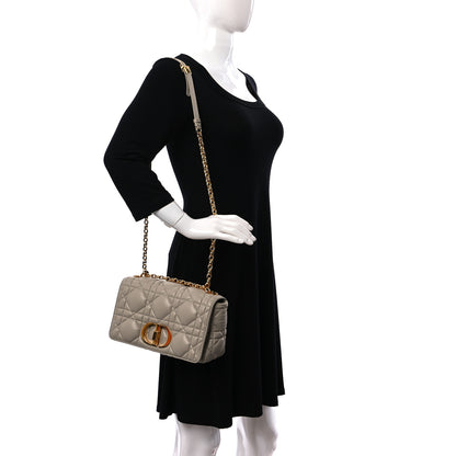 Christian Dior Calfskin Macrocannage Medium Caro Bag Sand 2 of 8