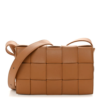 Bottega Veneta Lambskin Maxi Intrecciato Cassette Crossbody Bag Caramel 1 of 13