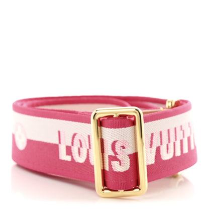 Louis Vuitton Jacquard Neverfull BB Shoulder Strap Pink Peony 2 of 3