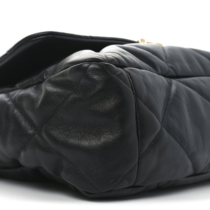 Chanel Goatskin Quilted Maxi Chanel 19 Flap Black 8 of 9