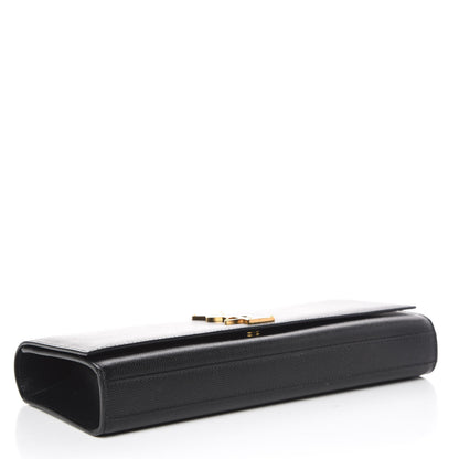 Saint Laurent Grain De Poudre Monogram Cassandre Clutch Black 4 of 13