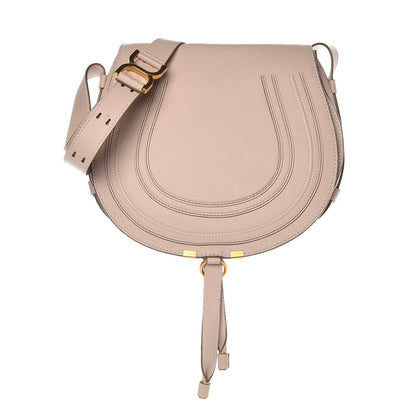 Chloe Calfskin Medium Marcie Round Crossbody Bag Abstract White 1 of 9