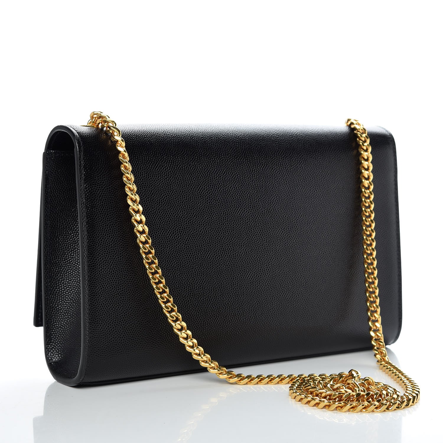 Saint Laurent Grain De Poudre Medium Classic Monogram Kate Satchel Black 3 of 9