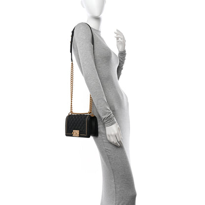 Chanel Caviar Quilted Small Chain Around Boy Flap Black 2 of 11