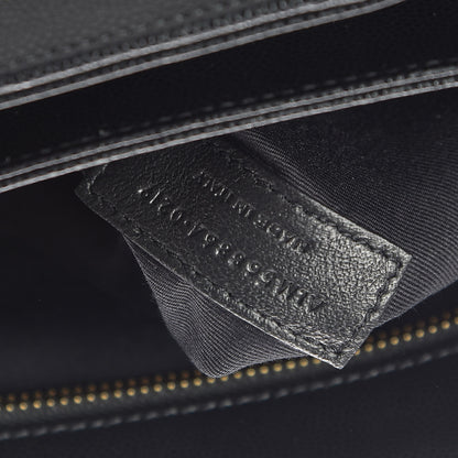 Saint Laurent Grain De Poudre Matelasse Chevron Medium Tribeca Shopping Bag Black 10 of 12