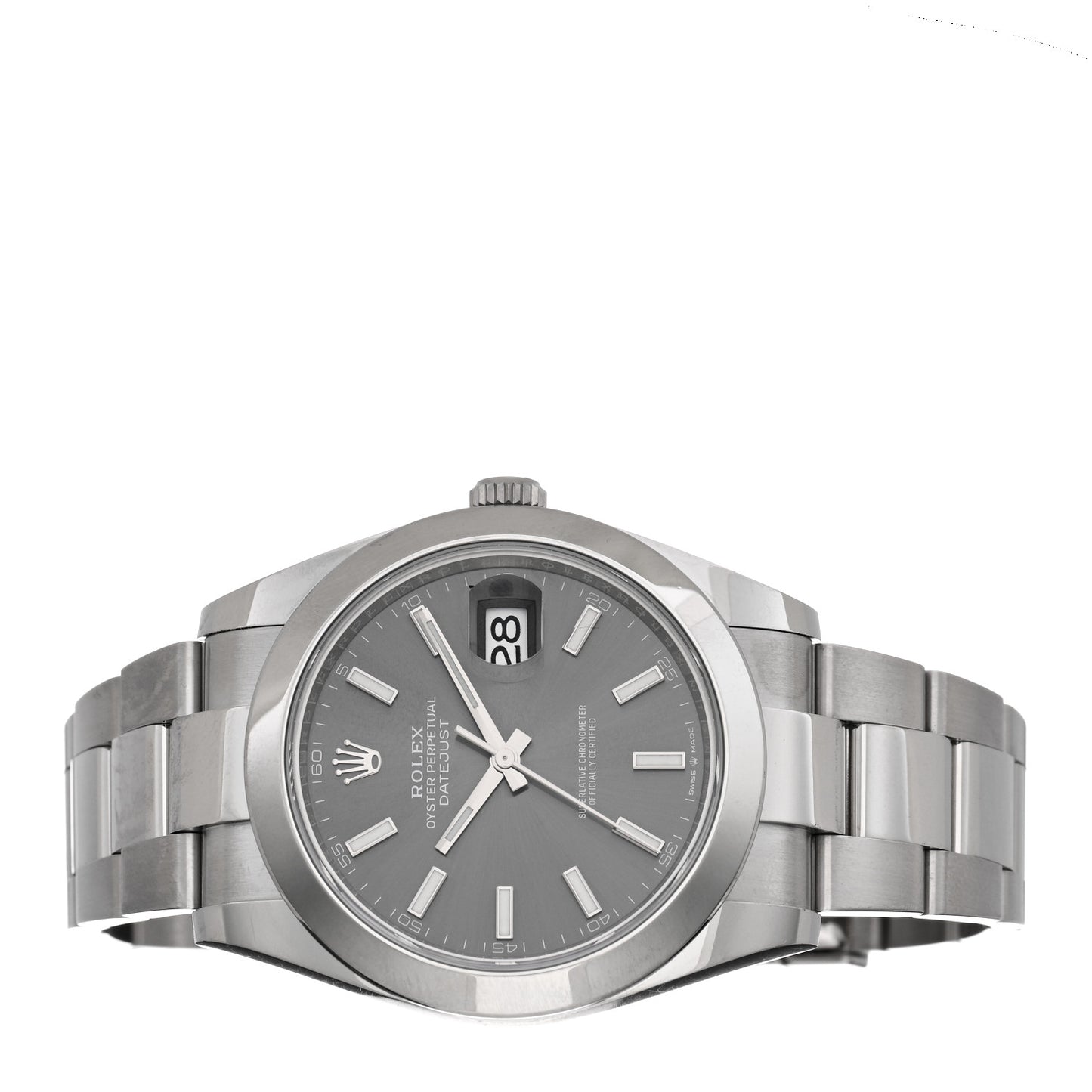 Stainless Steel 41mm Oyster Perpetual Datejust Watch Slate 126300