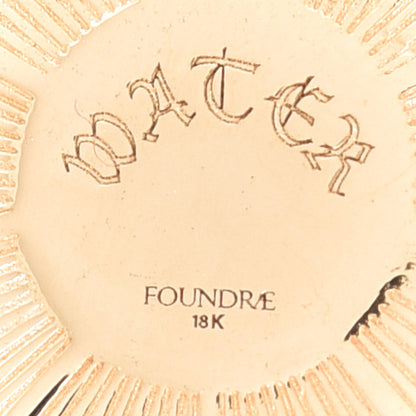 Foundrae 18K Yellow Gold Opal Miniature Water Medallion Pendant 3 of 3
