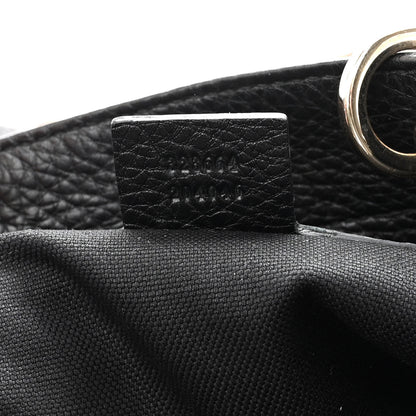 Gucci Pebbled Calfskin Large Bamboo Shopper Tote Black 6 of 9