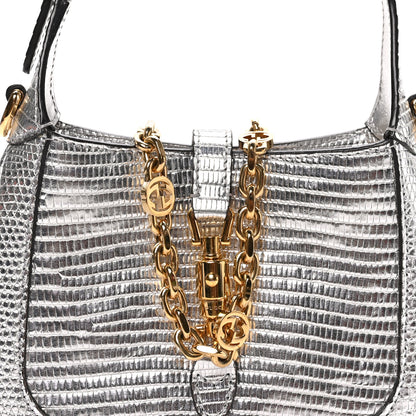 Gucci Lizard Mini Jackie 1961 Silver 8 of 10