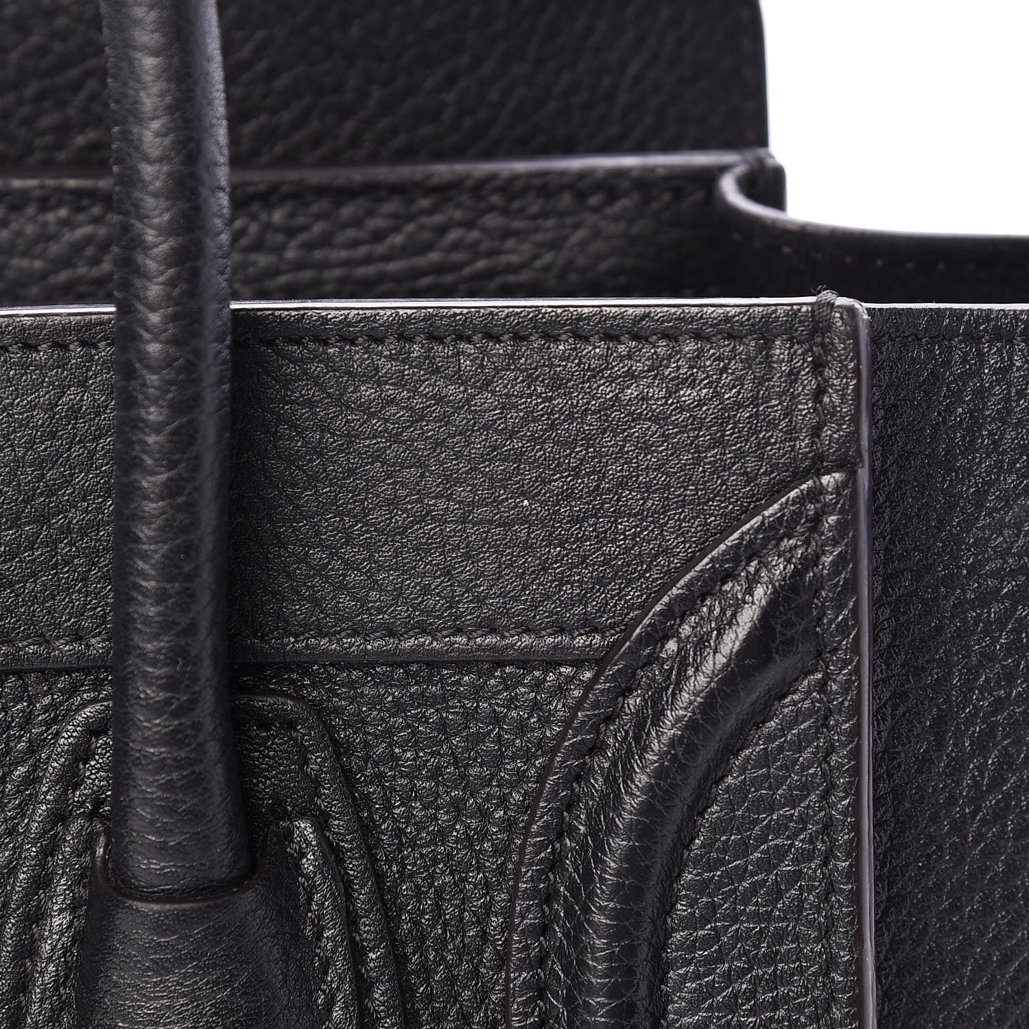 Celine Drummed Calfskin Nano Luggage Black 15 of 18