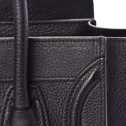Celine Drummed Calfskin Nano Luggage Black 15 of 18