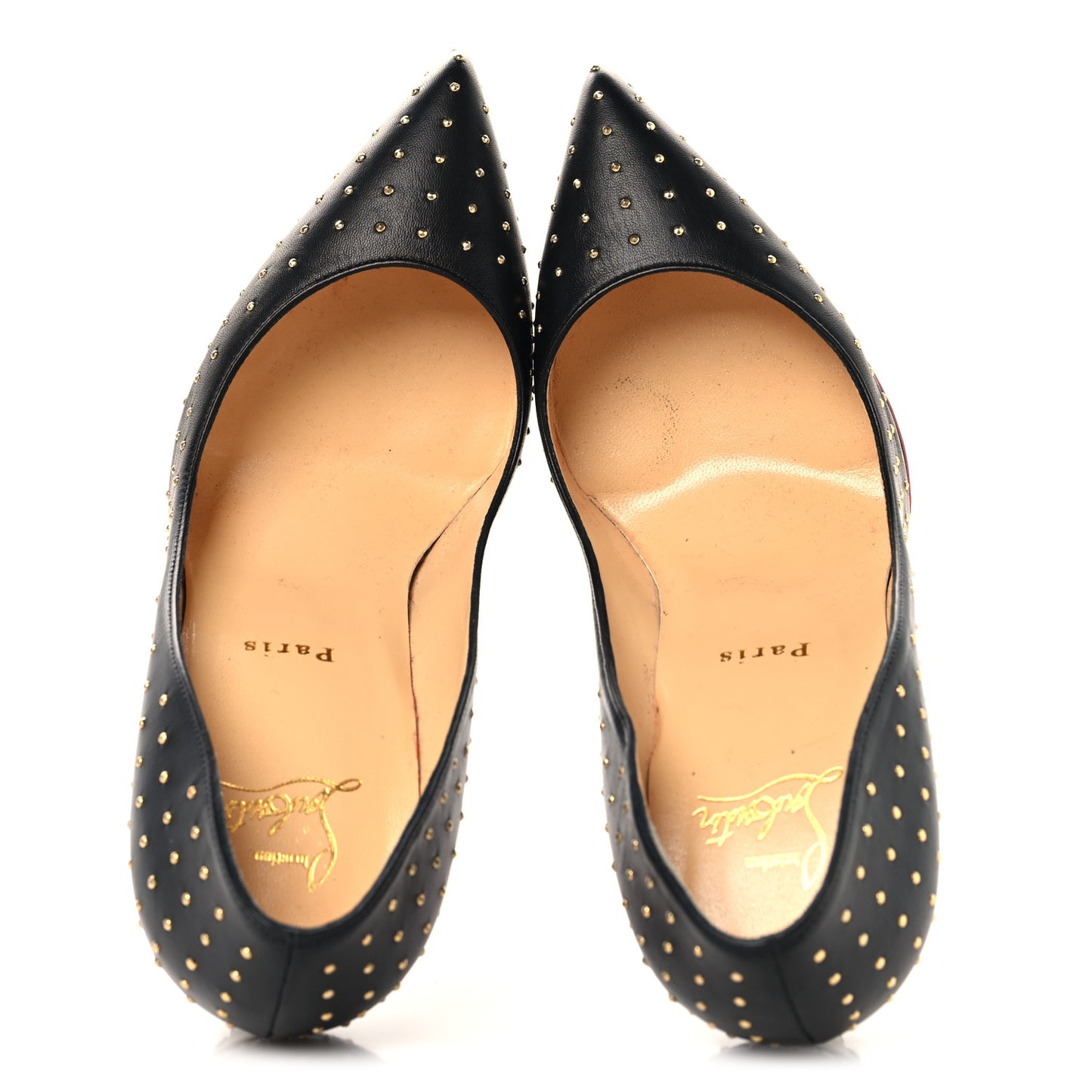 Nappa Pigalle Follies Plume 100 Pumps 39 Black Antique Gold