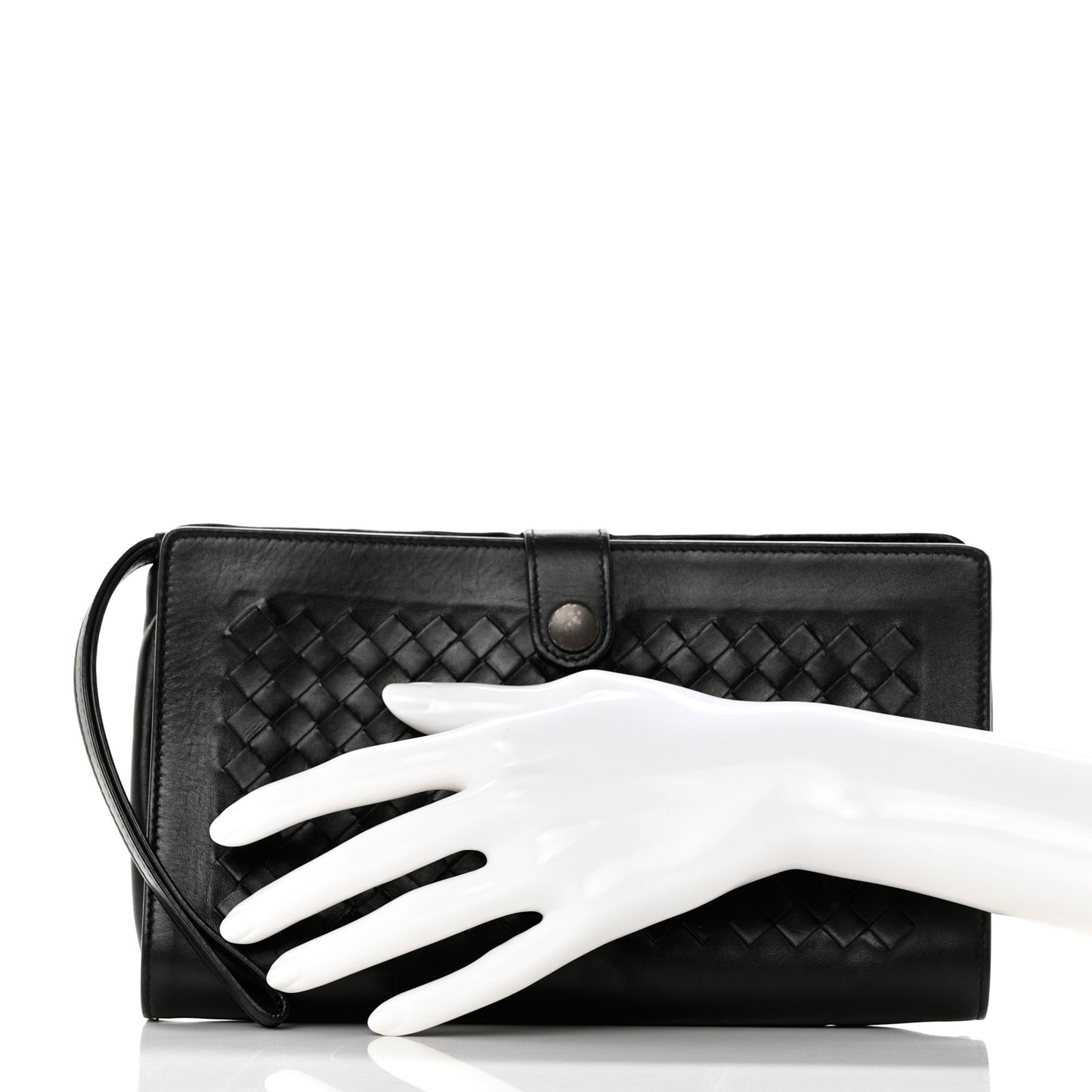 Nappa Intrecciato Multi-functional Case Wristlet Black