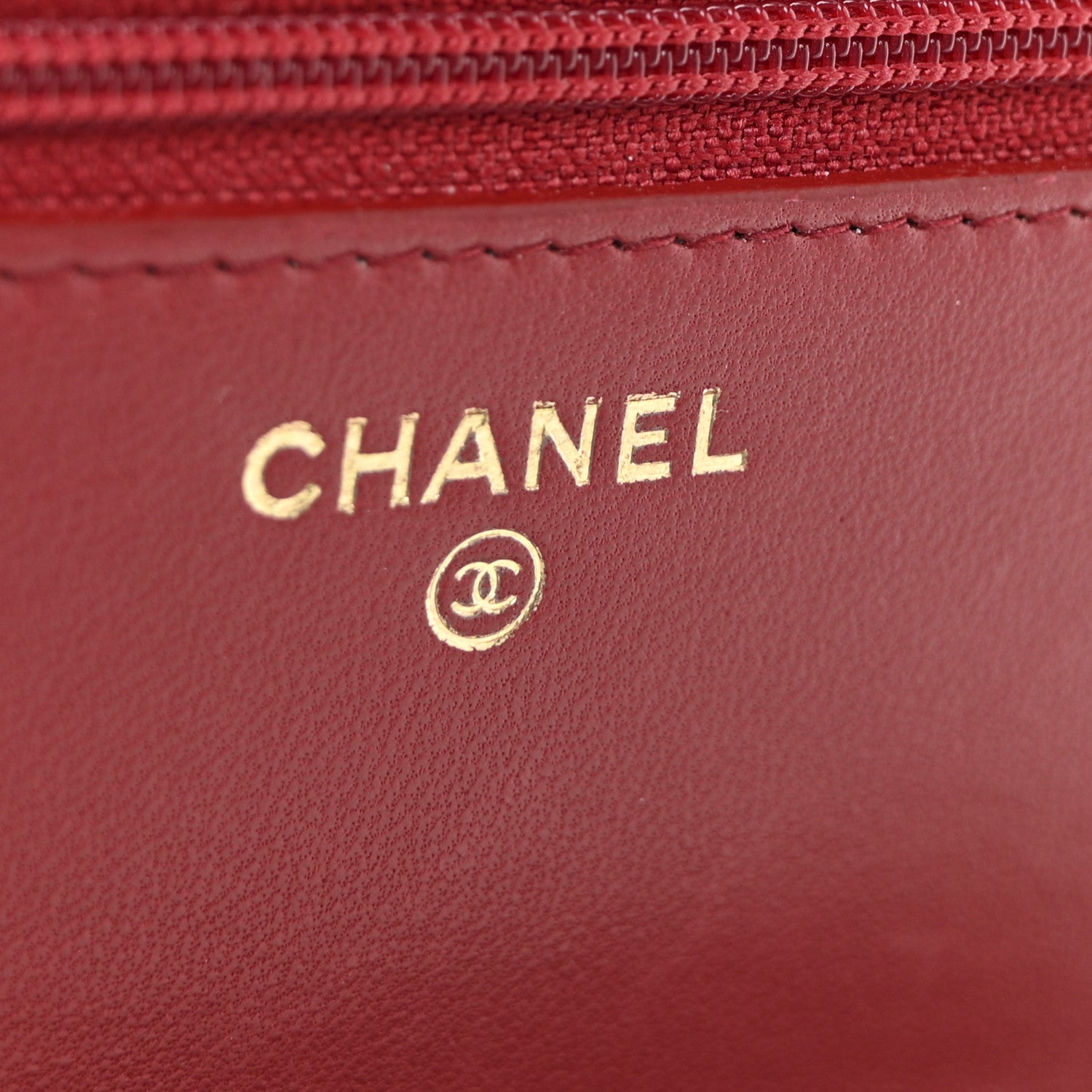 Chanel Lambskin Quilted Trendy CC Wallet On Chain WOC Red 6 of 11