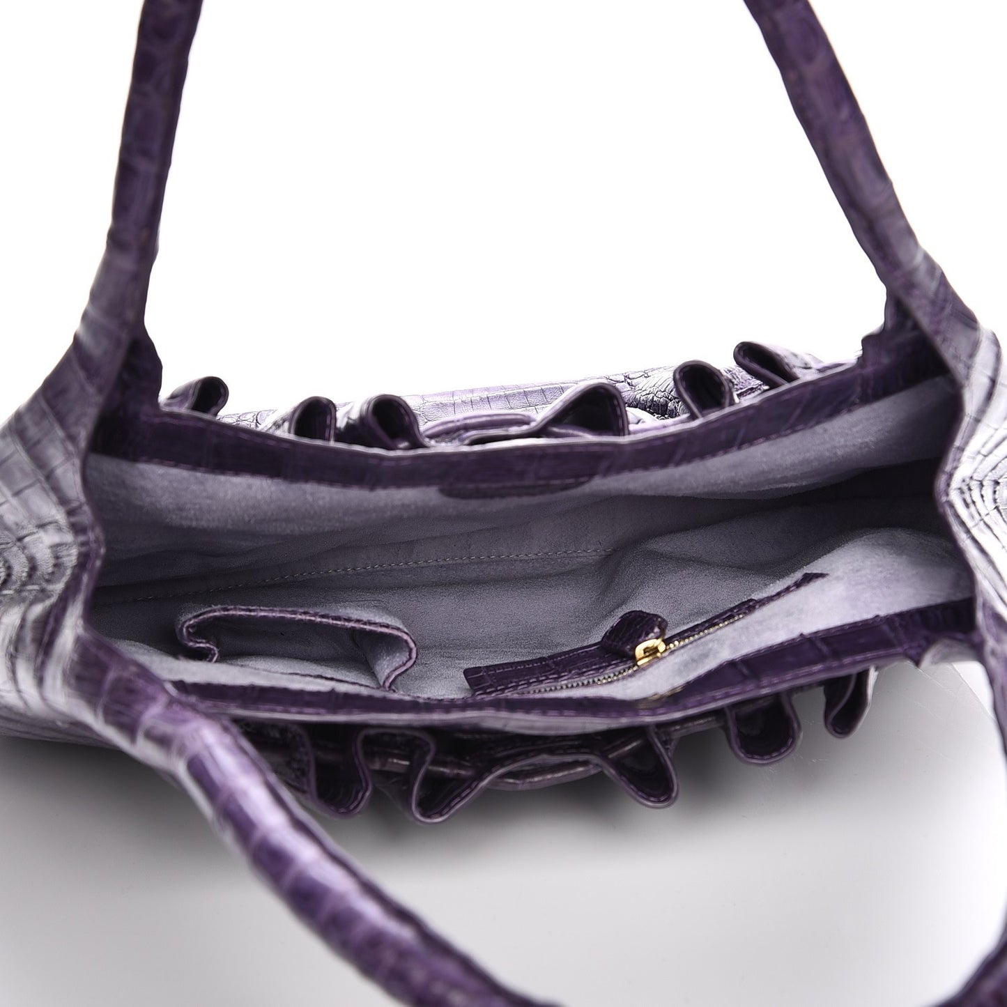 Crocodile Satchel Purple