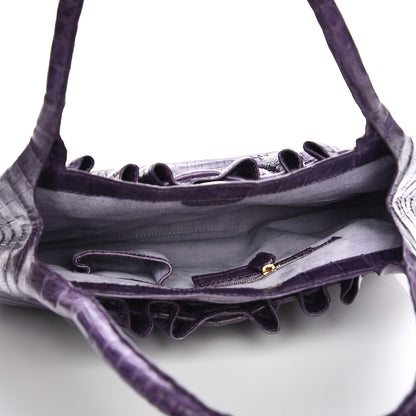 Nancy Gonzalez Crocodile Satchel Purple 5 of 6