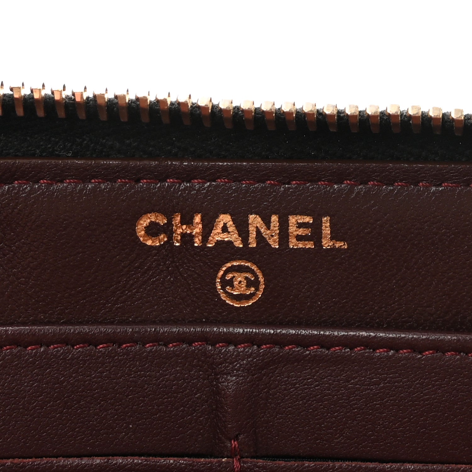 Chanel Lambskin Quilted Large Gusset Zip Around Wallet Black 6 of 8