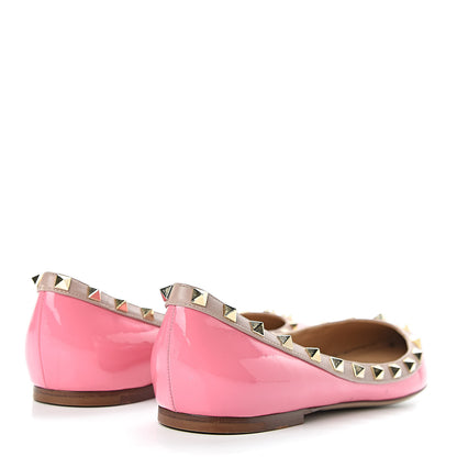 Valentino Garavani Patent Nappa Rockstud Ballerina Flats 41 Ninphea Poudre 4 of 9