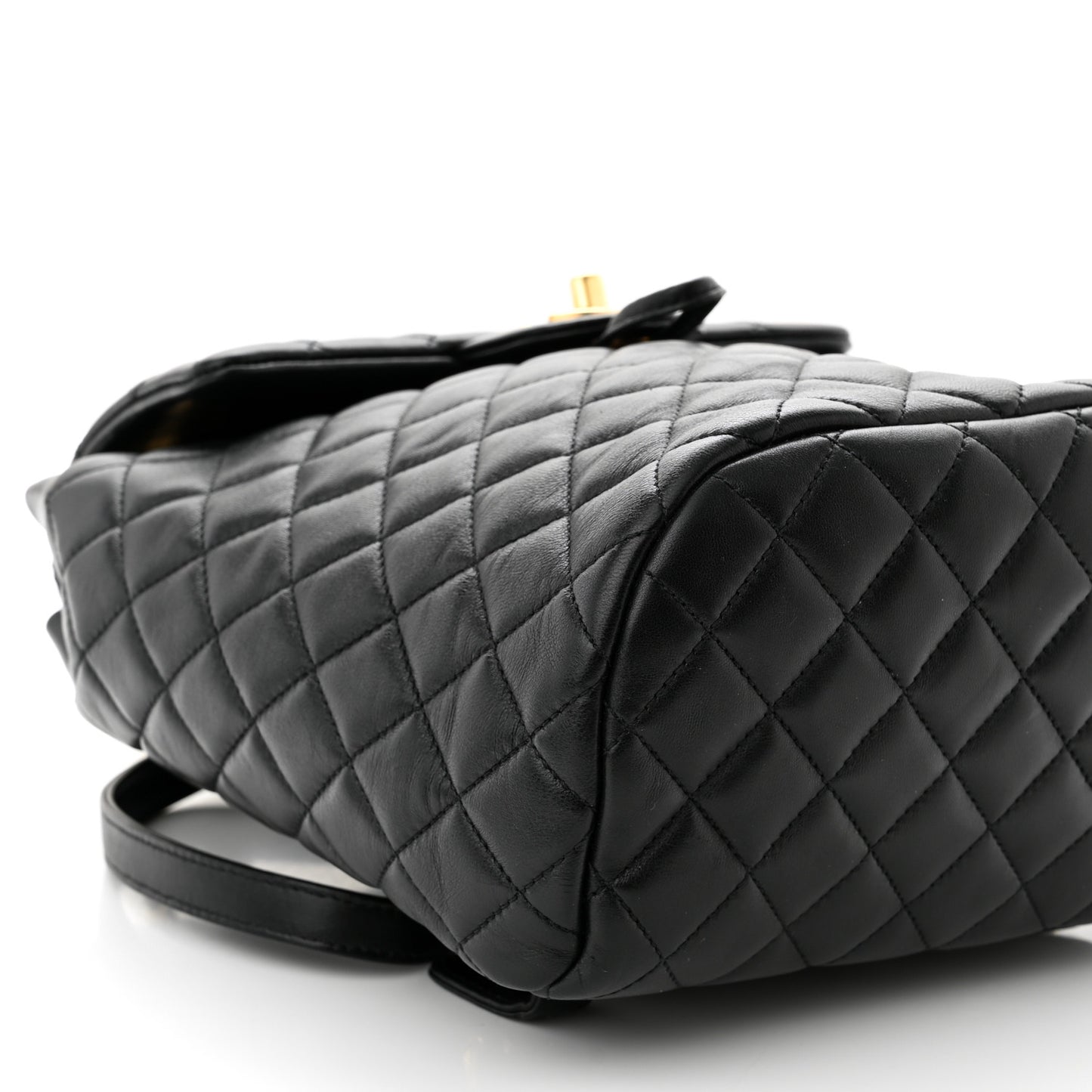 Lambskin Quilted Small Urban Spirit Backpack Black