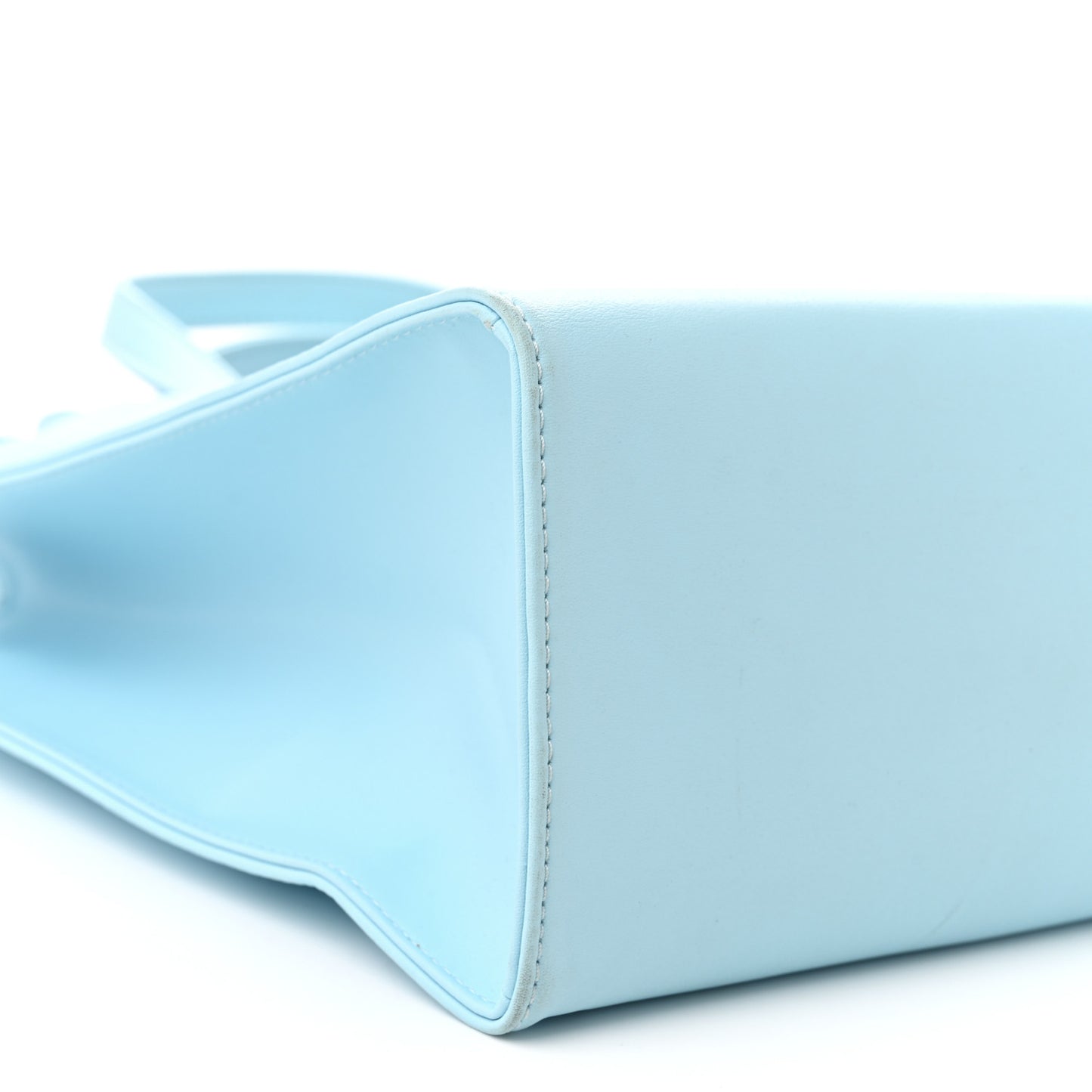 Vegan Leather Medium Shopping Bag Pool Blue