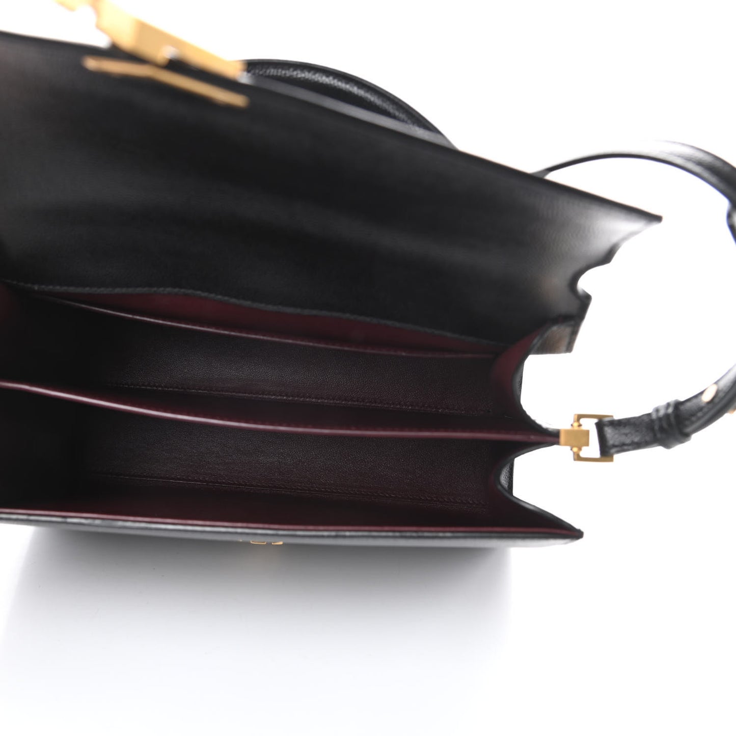Grain de Poudre Medium Classic Monogram Cassandra Top Handle Black Rouge Legion