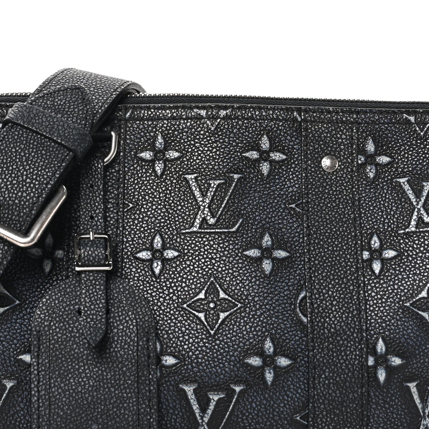 Louis Vuitton Cowhide Faded Monogram City Keepall Charcoal 7 of 9