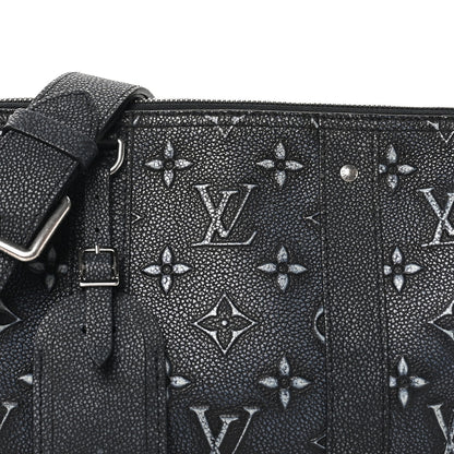 Louis Vuitton Cowhide Faded Monogram City Keepall Charcoal 7 of 9