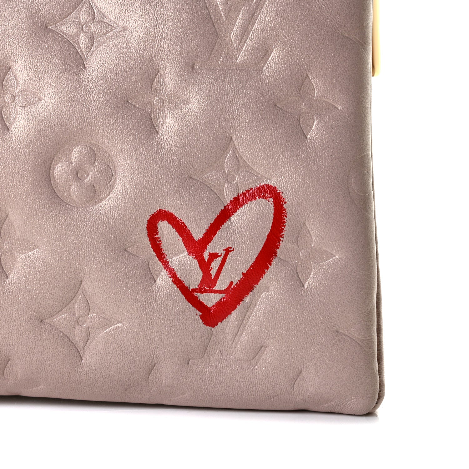 Louis Vuitton Lambskin Embossed Monogram Fall In Love Coussin PM Dragée Light Pink 6 of 9