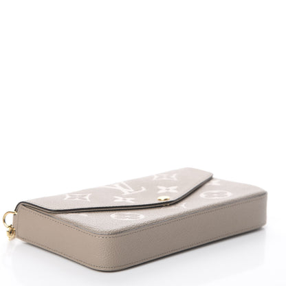 Louis Vuitton Empreinte Monogram Giant Felicie Pochette Tourterelle Creme 3 of 7