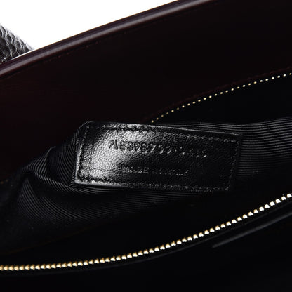 Saint Laurent Calfskin Python Small Sac De Jour Burgundy 8 of 11