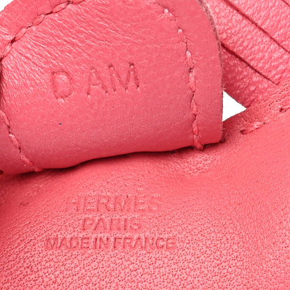 Hermes Milo Lambskin Grigri Rodeo Horse Bag Charm PM Rose Azalee 3 of 4