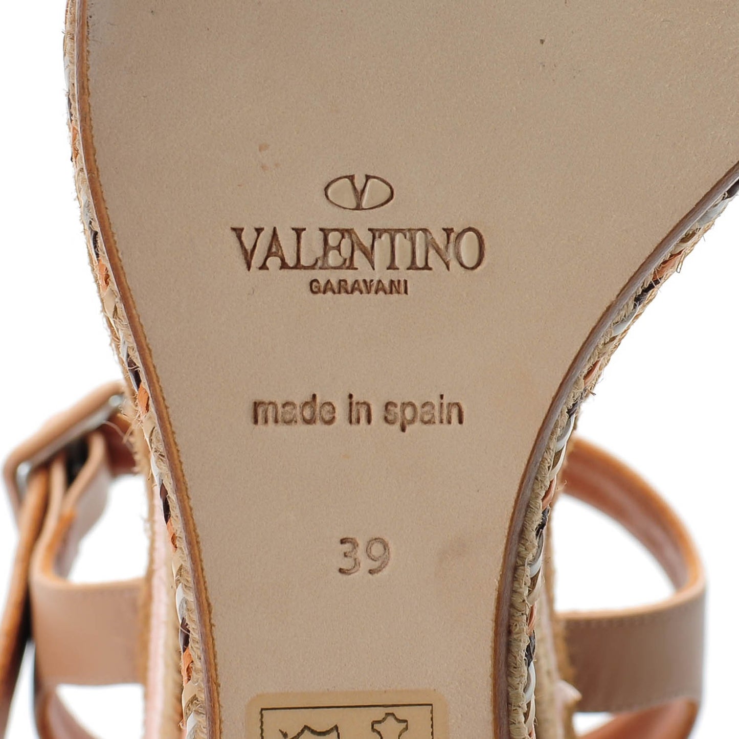 Canvas Calfskin Native Couture 1975 Espadrille Wedge Sandals 39 Alpaca Multicolor