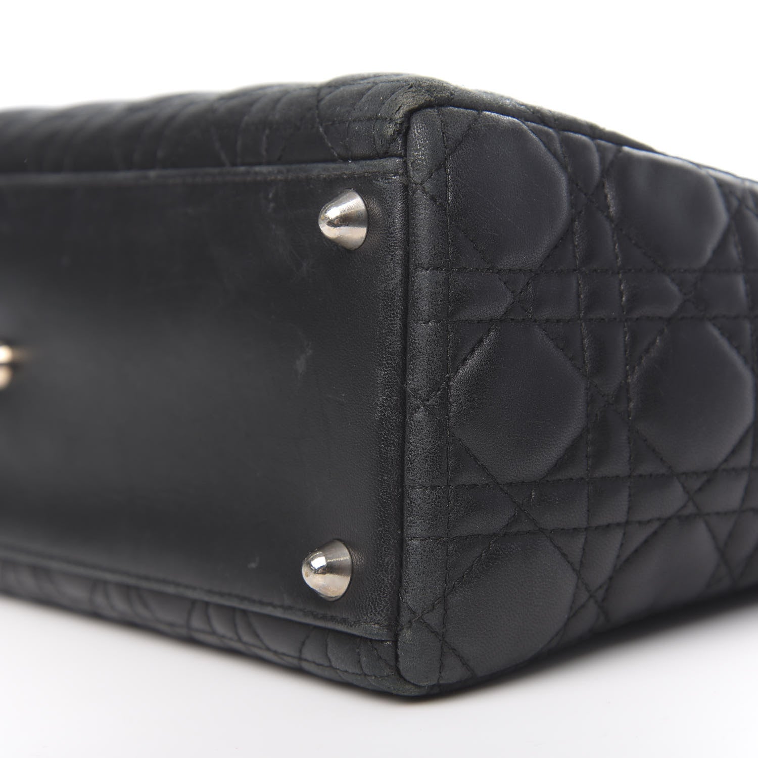 Christian Dior Lambskin Cannage Large Lady Dior Black 15 of 17