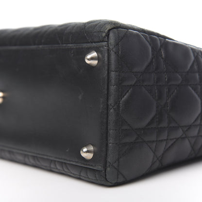 Christian Dior Lambskin Cannage Large Lady Dior Black 15 of 17