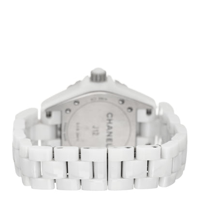 Chanel Stainless Steel Ceramic 33mm J12 Quartz Watch White 3 of 5