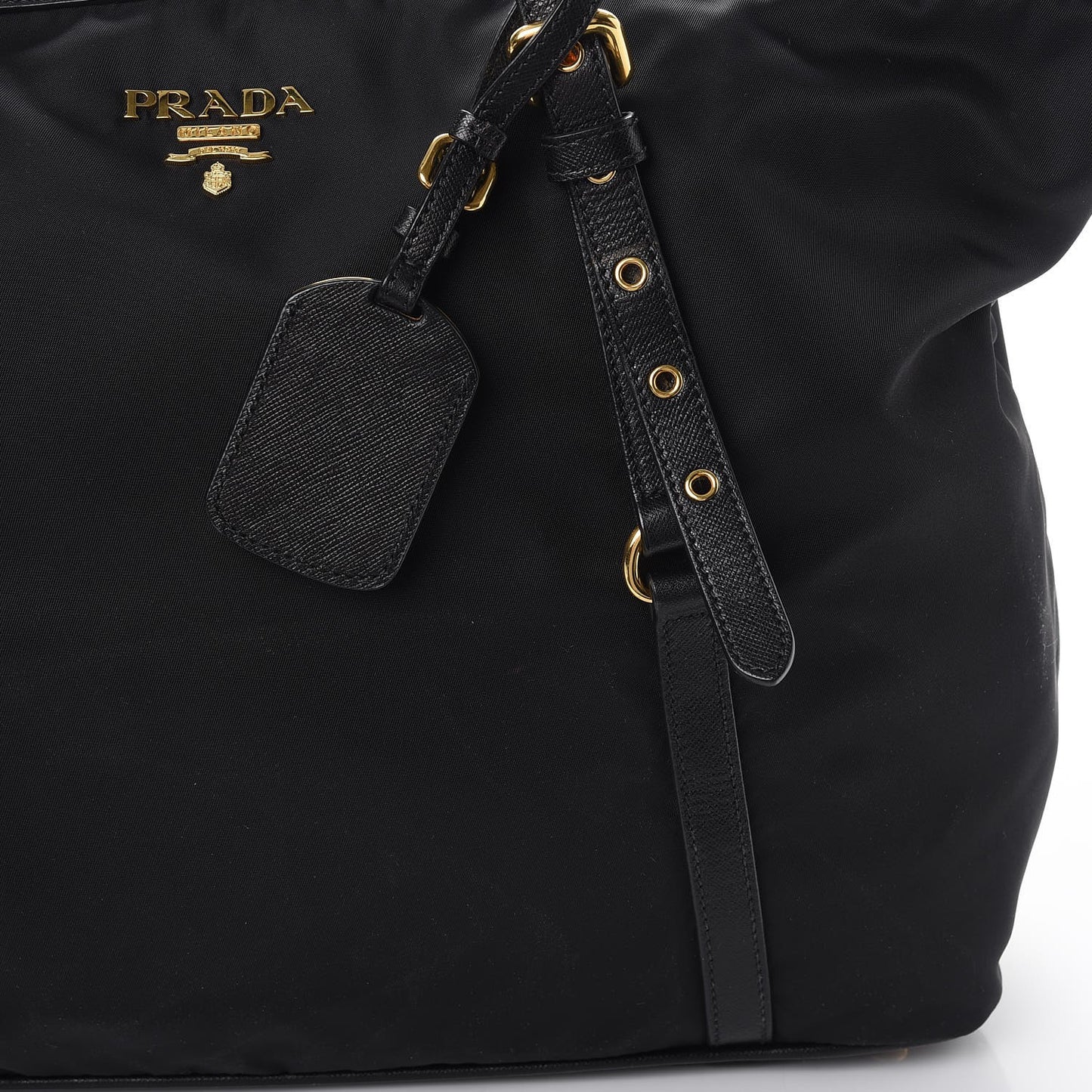 Tessuto Nylon Saffiano Tote Nero Black