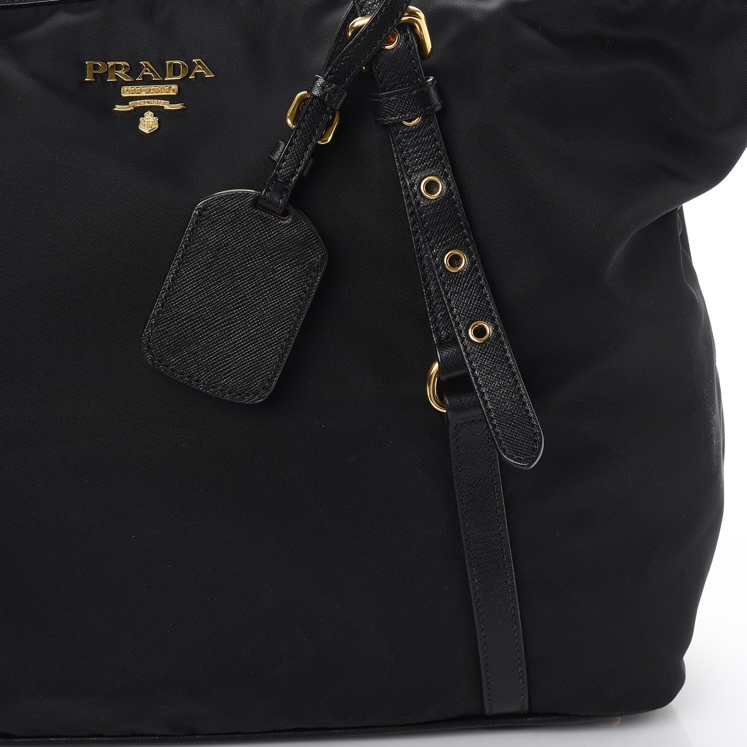 Prada Tessuto Nylon Saffiano Tote Nero Black 10 of 10