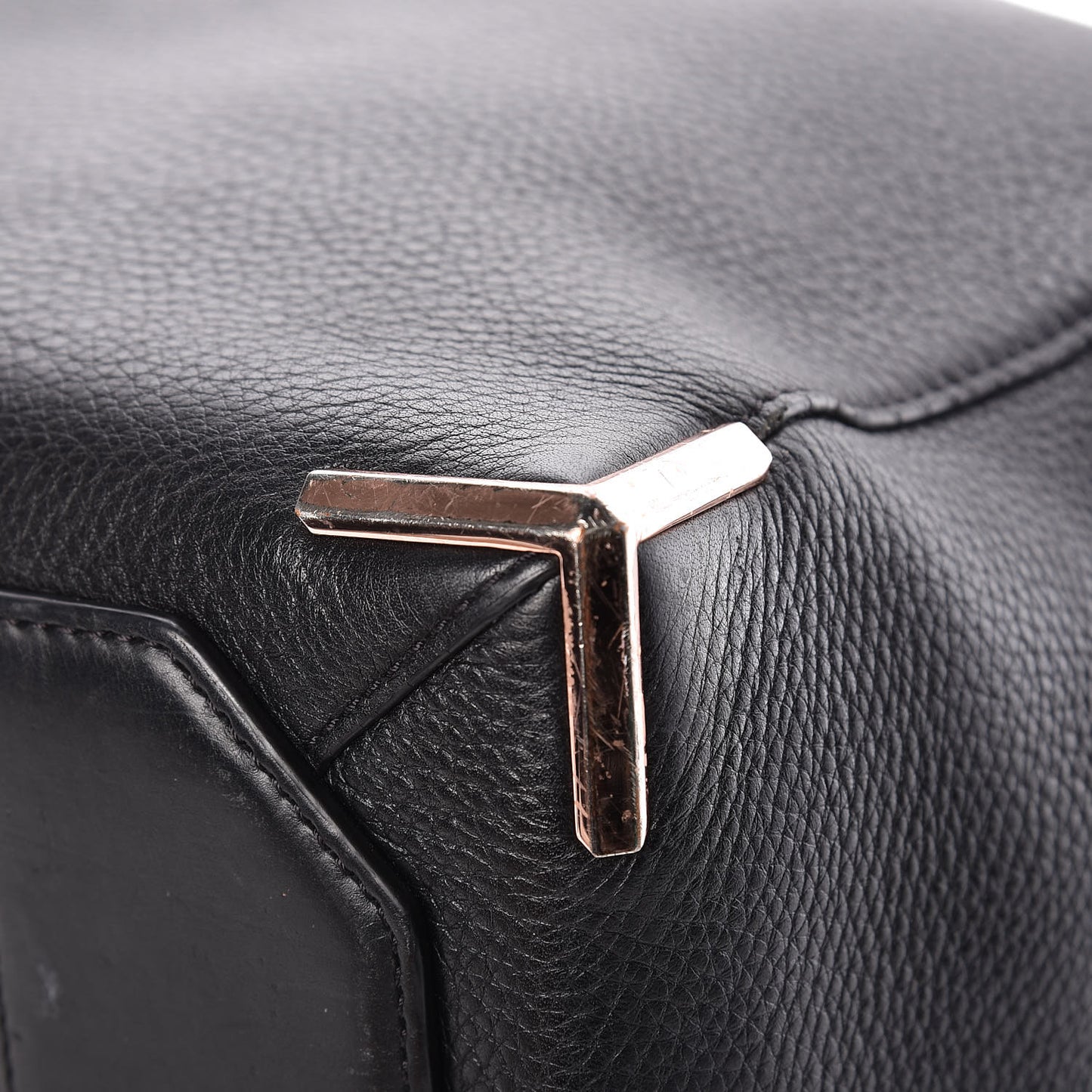 Pebbled Calfskin Prisma Skeletal Backpack Black Rose Gold Hardware