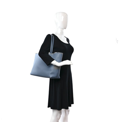 Valentino Garavani Grained Calfskin Rockstud Shoulder Tote Niagara 2 of 8