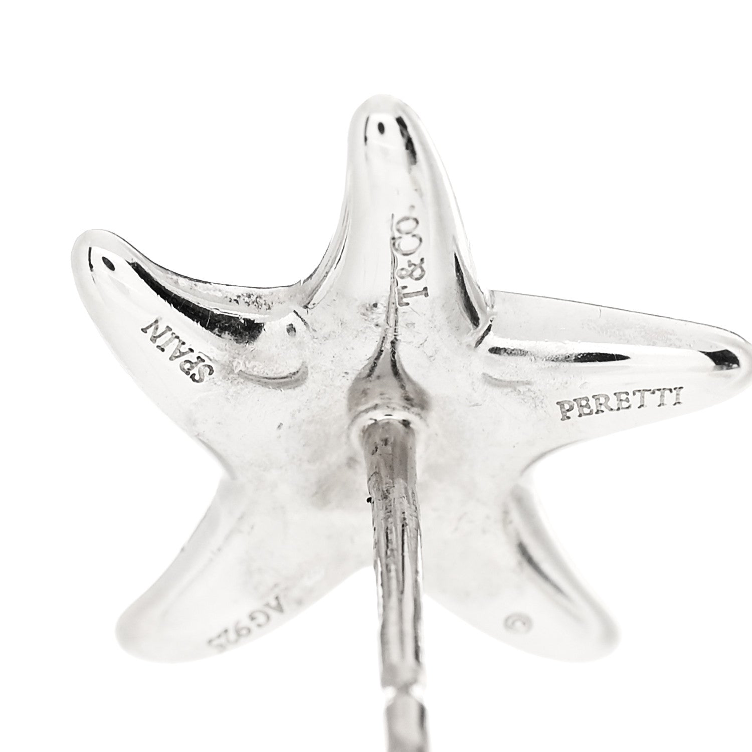 Tiffany Sterling Silver 12mm Elsa Peretti Starfish Earrings 4 of 6