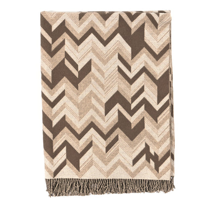 Hermes Wool Cashmere Chevrons Camo Blanket Ficelle 1 of 4