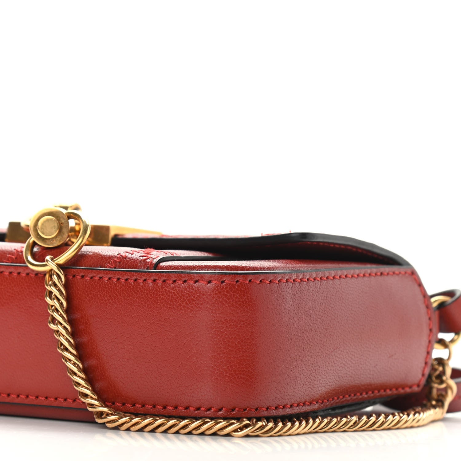 Givenchy Goatskin Quilted GV3 Mini Pocket Convertible Bag Vermillon 8 of 8