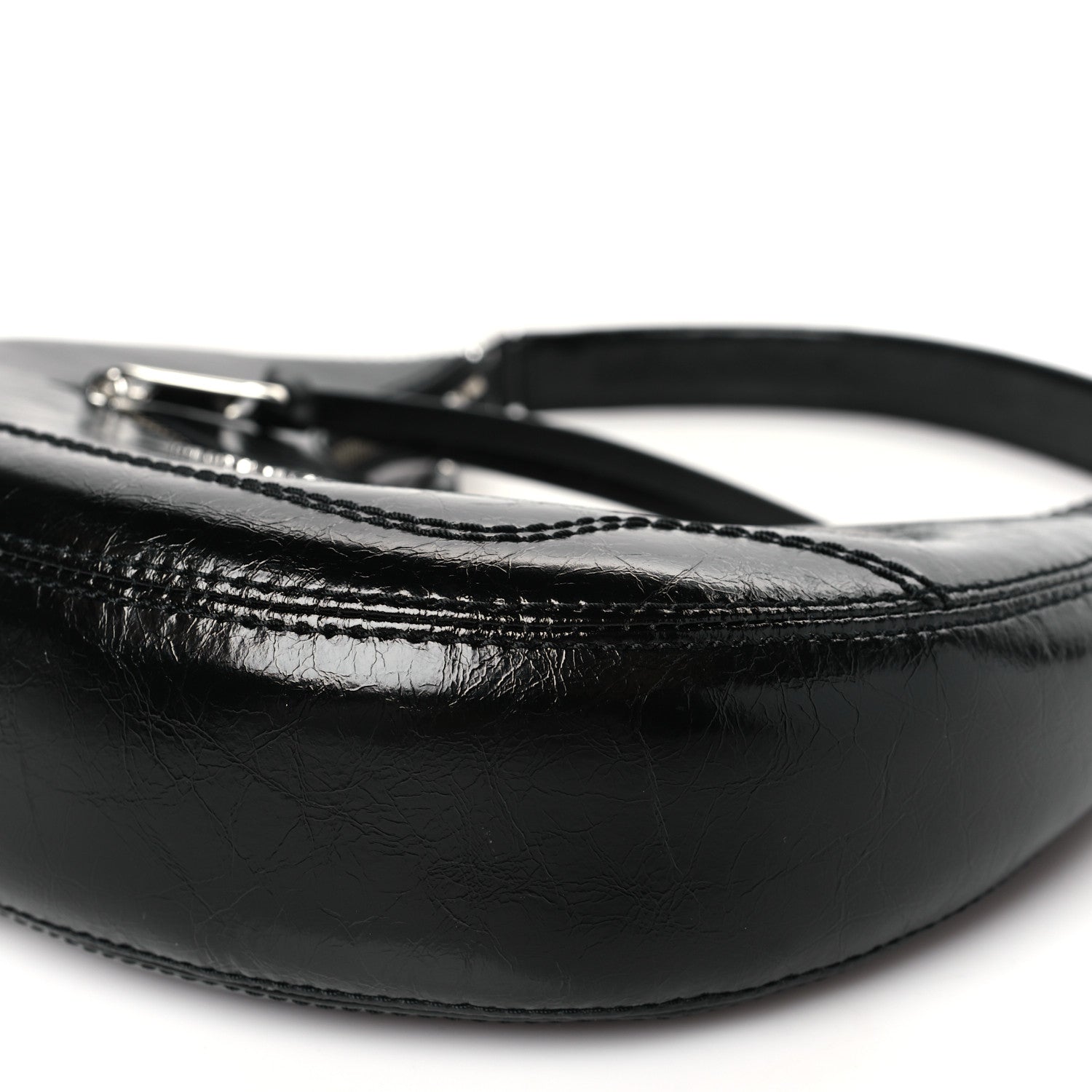 Marc Jacobs Crinkled Calfskin Crusier Crescent Bag Black 10 of 10