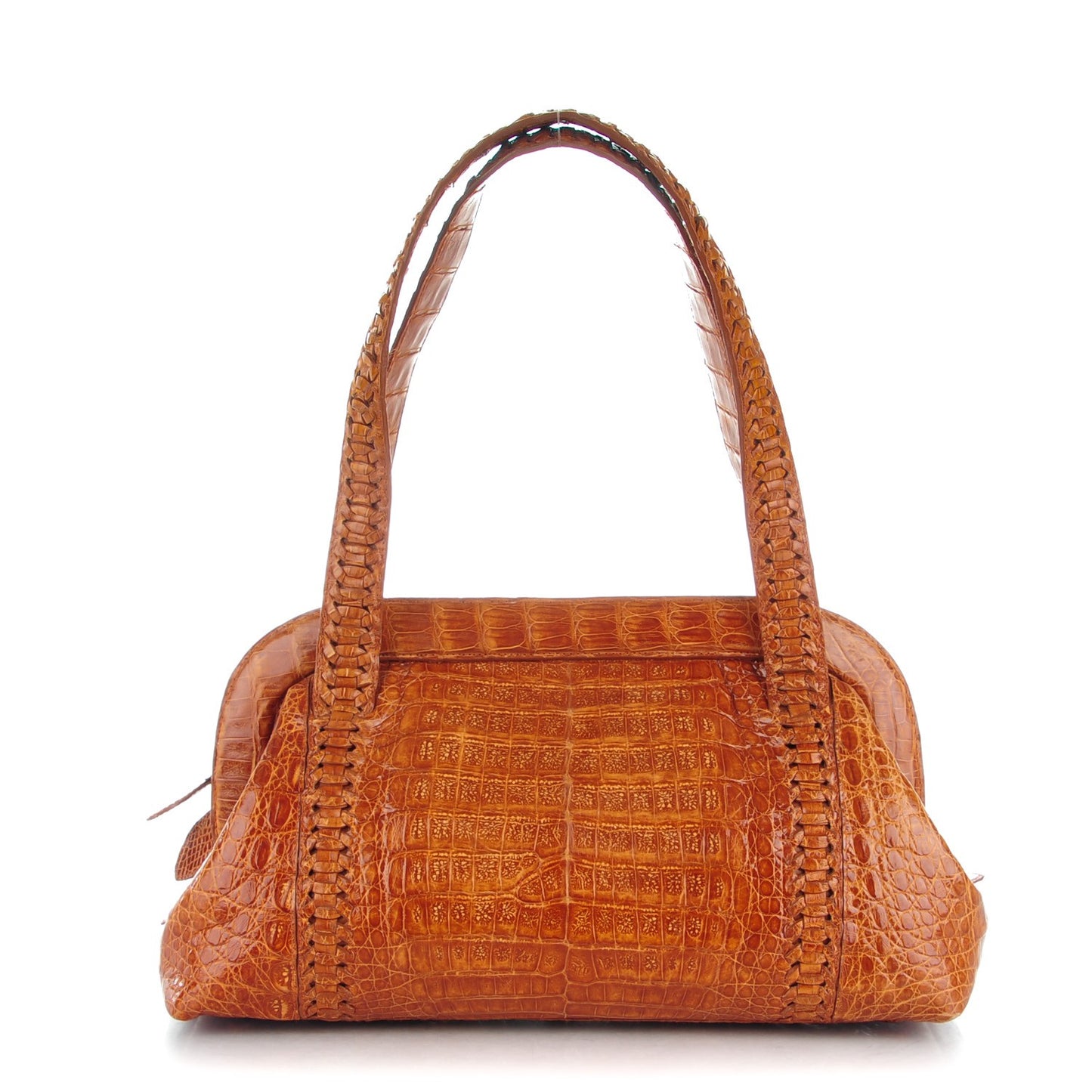 Crocodile Frame Bag Brown