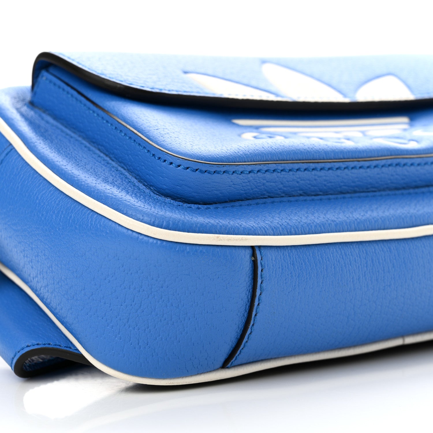 Gucci X ADIDAS Textured Dollar Calfskin Belt Bag Blue 9 of 10