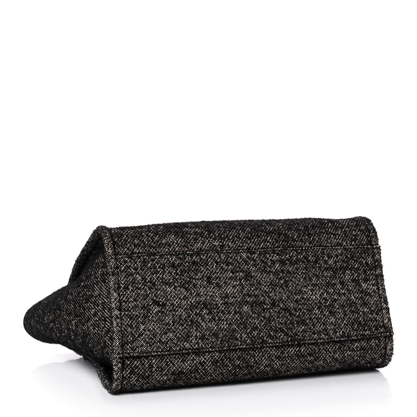 Mixed Fibers Calfskin Medium Deauville Tote Black